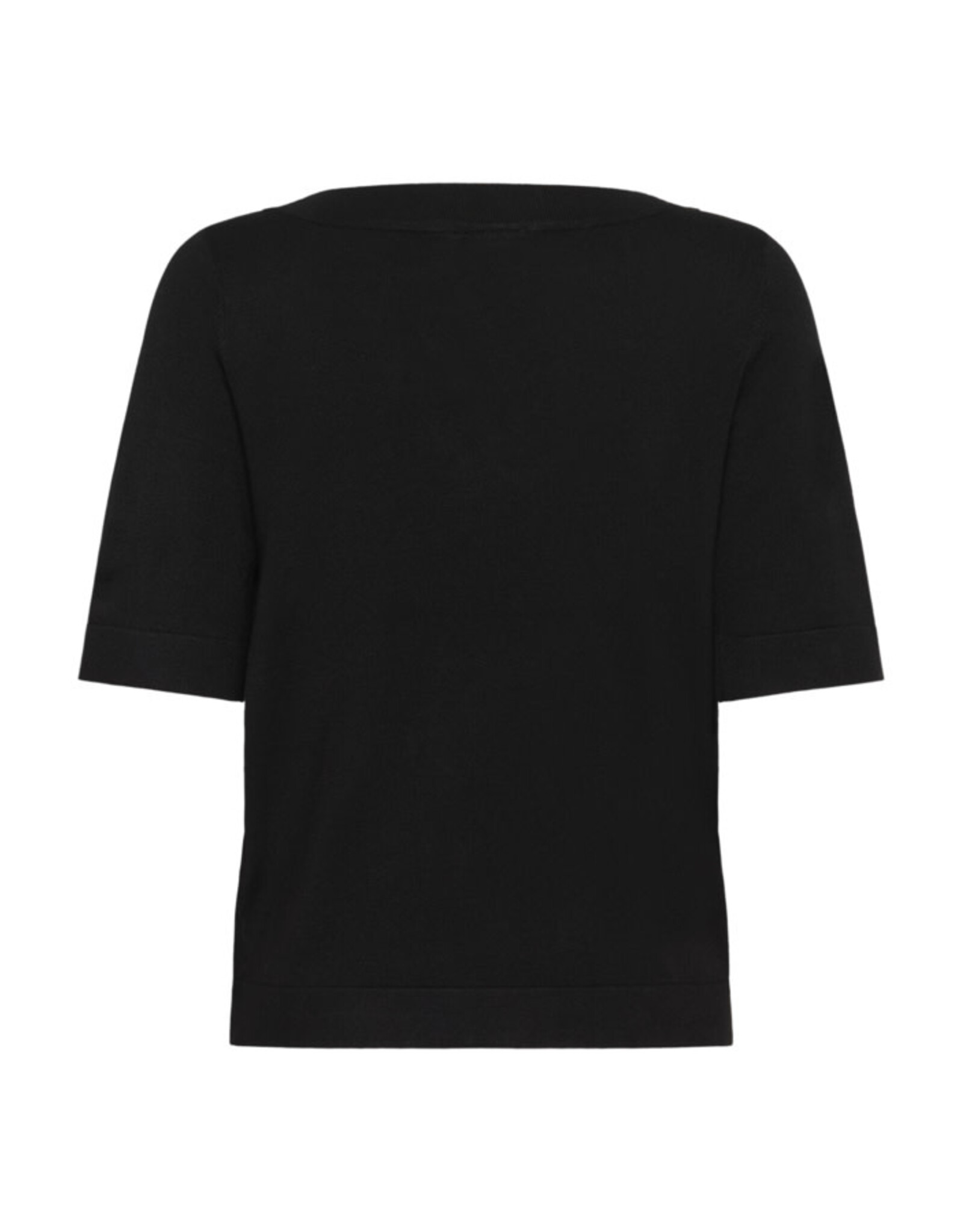 Kaffe Kaffe - Lizza Boatneck Solid Tee (Black Deep)