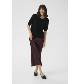 Kaffe Kaffe - Lizza Boatneck Solid Tee (Black Deep)