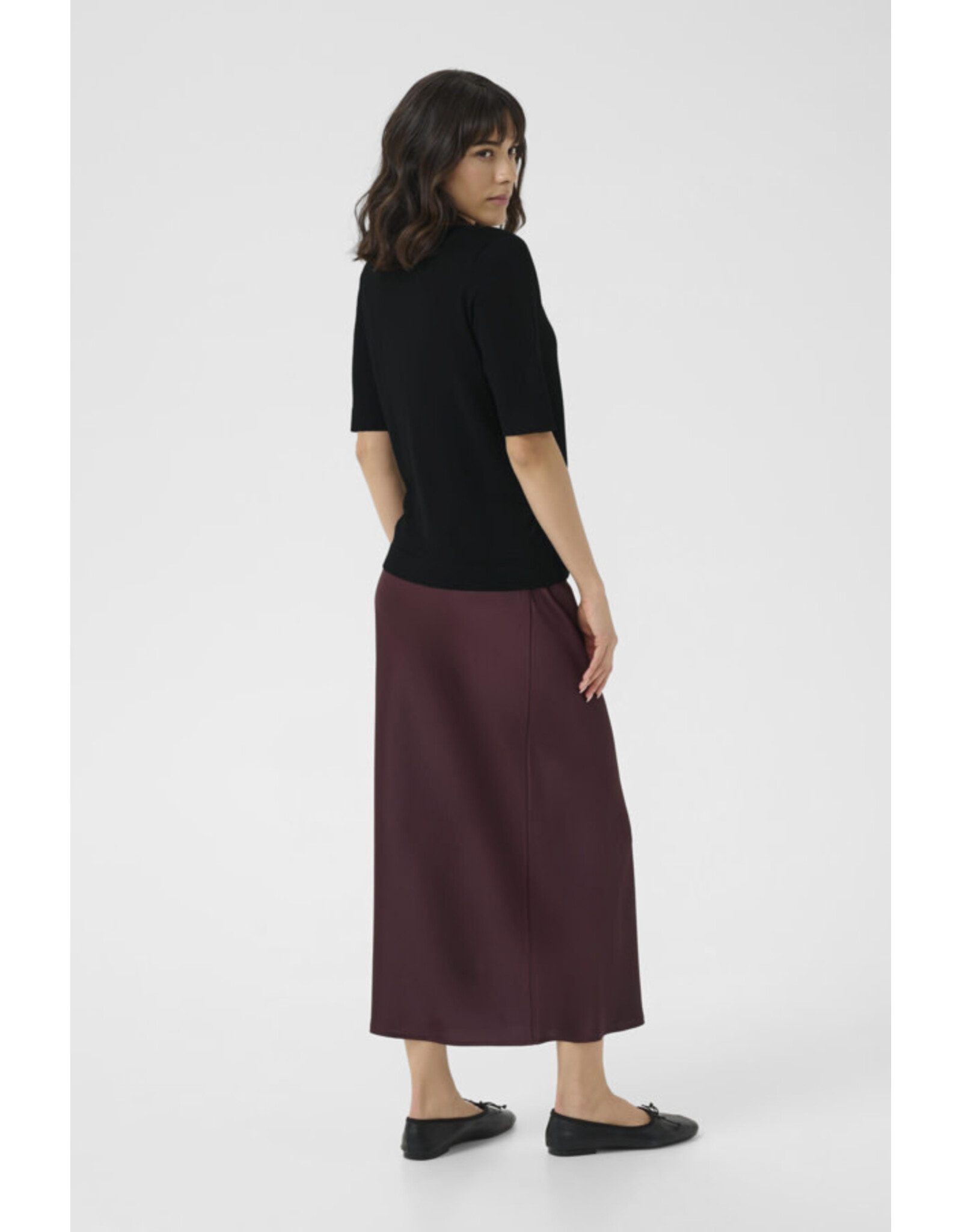 Kaffe Kaffe - Lizza Boatneck Solid Tee (Black Deep)