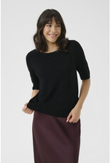 Kaffe Kaffe - Lizza Boatneck Solid Tee (Black Deep)