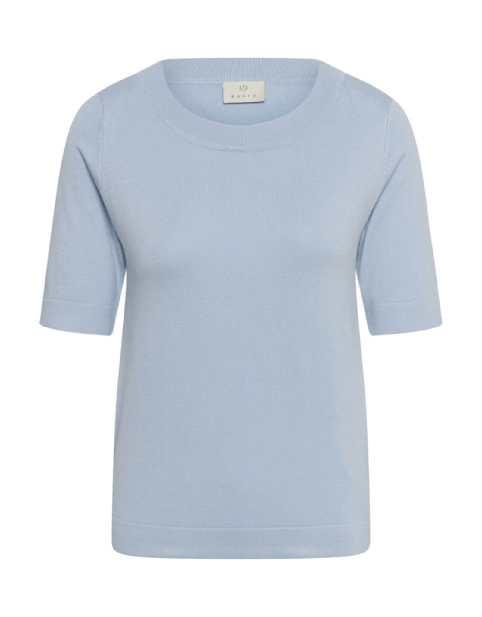 Kaffe Kaffe - Lizza Boatneck Solid Tee (Blue Fog)