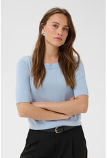 Kaffe Kaffe - Lizza Boatneck Solid Tee (Blue Fog)