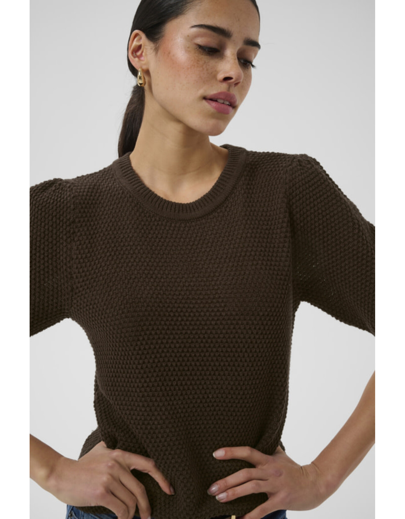 Kaffe Kaffe - Vivian Knit Pullover (Coffee Bean)