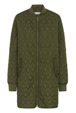 Kaffe Kaffe - Lelia Quilted Long Jacket (Olive Night)