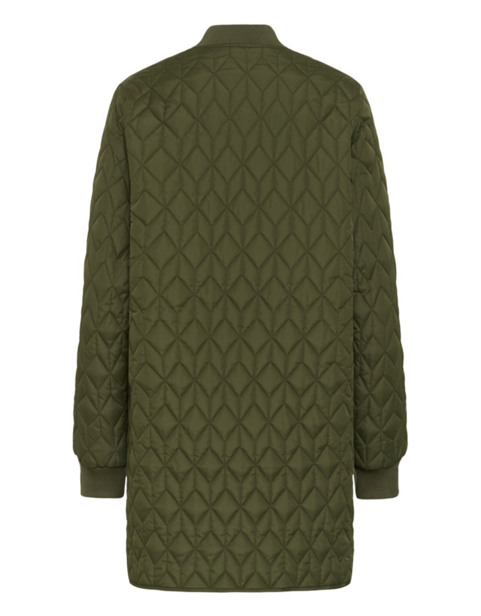 Kaffe Kaffe - Lelia Quilted Long Jacket (Olive Night)