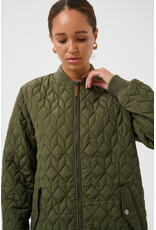 Kaffe Kaffe - Lelia Quilted Long Jacket (Olive Night)