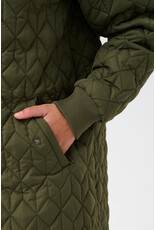 Kaffe Kaffe - Lelia Quilted Long Jacket (Olive Night)