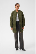 Kaffe Kaffe - Lelia Quilted Long Jacket (Olive Night)