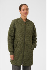 Kaffe Kaffe - Lelia Quilted Long Jacket (Olive Night)