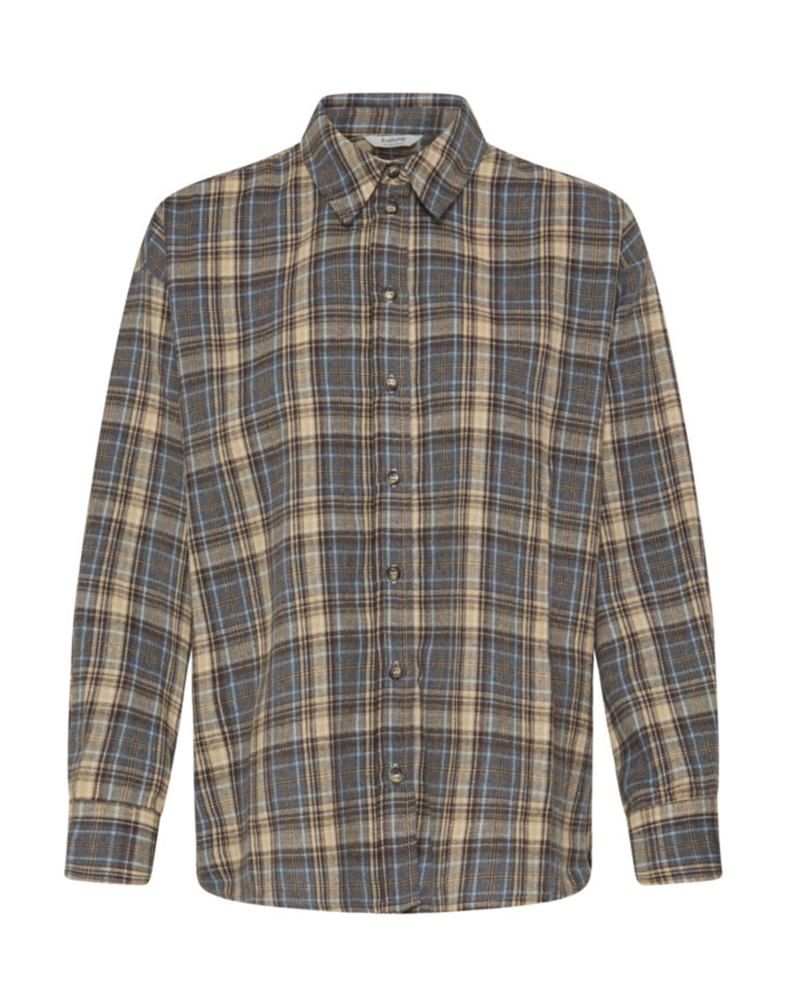 b.young b.young - Fabrice Plaid Button Up Shirt (Grey / Brown)