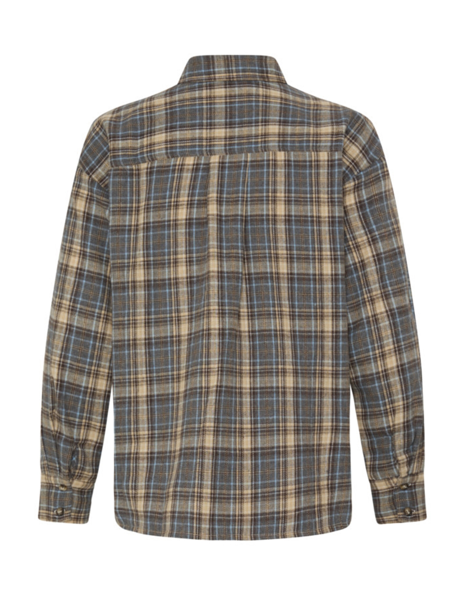 b.young b.young - Fabrice Plaid Button Up Shirt (Grey / Brown)