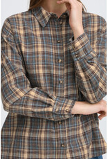 b.young b.young - Fabrice Plaid Button Up Shirt (Grey / Brown)