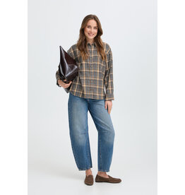 b.young b.young - Fabrice Plaid Button Up Shirt (Grey / Brown)