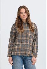 b.young b.young - Fabrice Plaid Button Up Shirt (Grey / Brown)