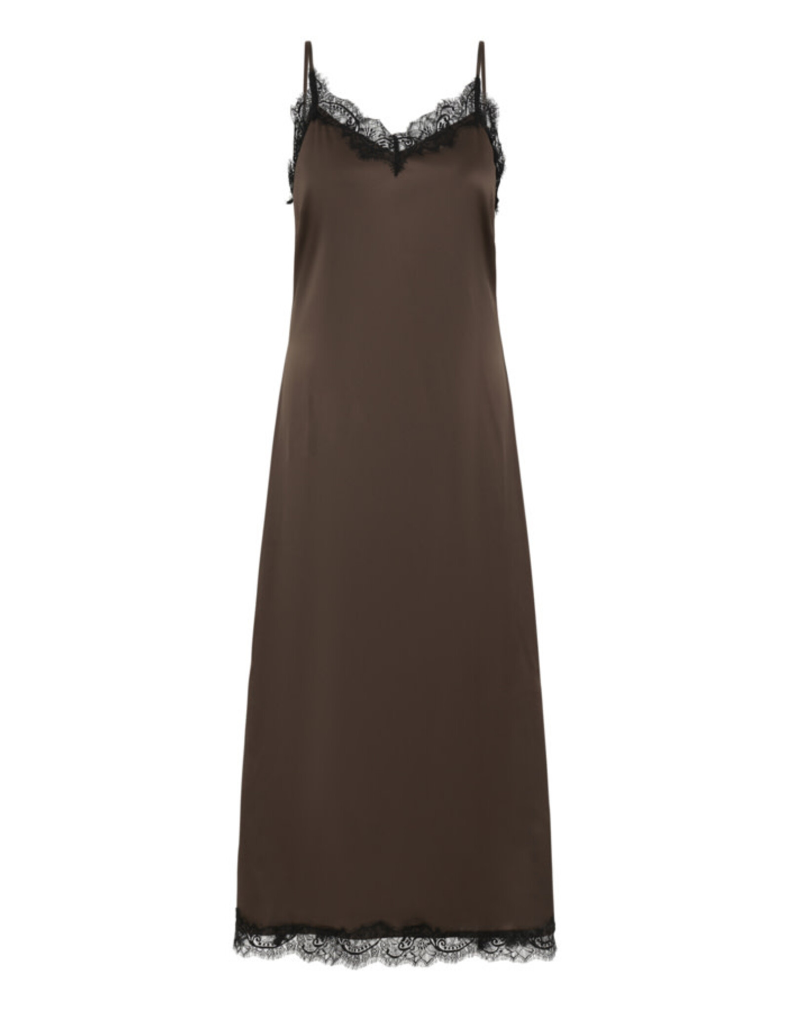 b.young b.young - Lippy Satin Slip Dress (Java)
