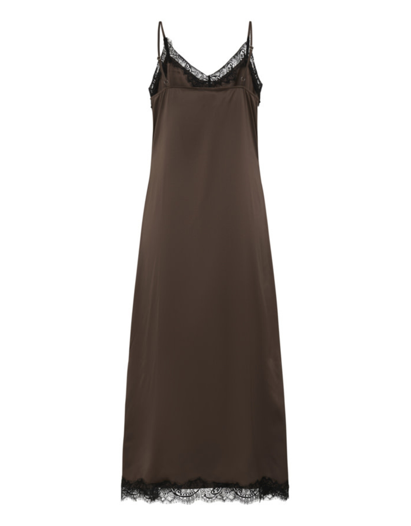 b.young b.young - Lippy Satin Slip Dress (Java)