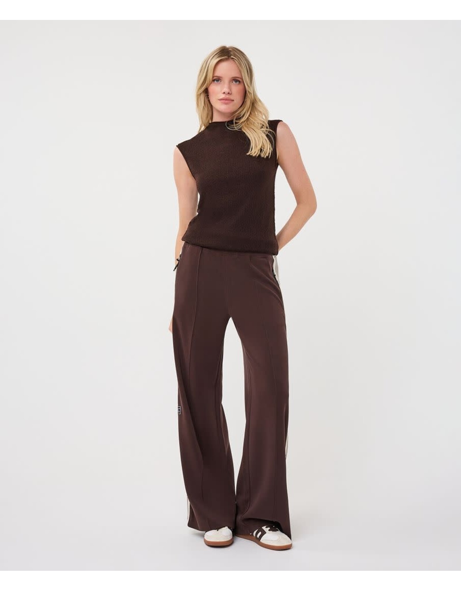 EsQualo EsQualo - Trousers with Tape Trim (Cacao Brown)