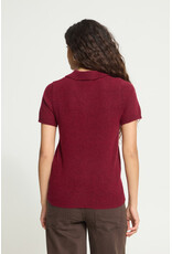 ICHI ICHI - Dasila Short Sleeve Polo Neck Sweater (Rhododendron)
