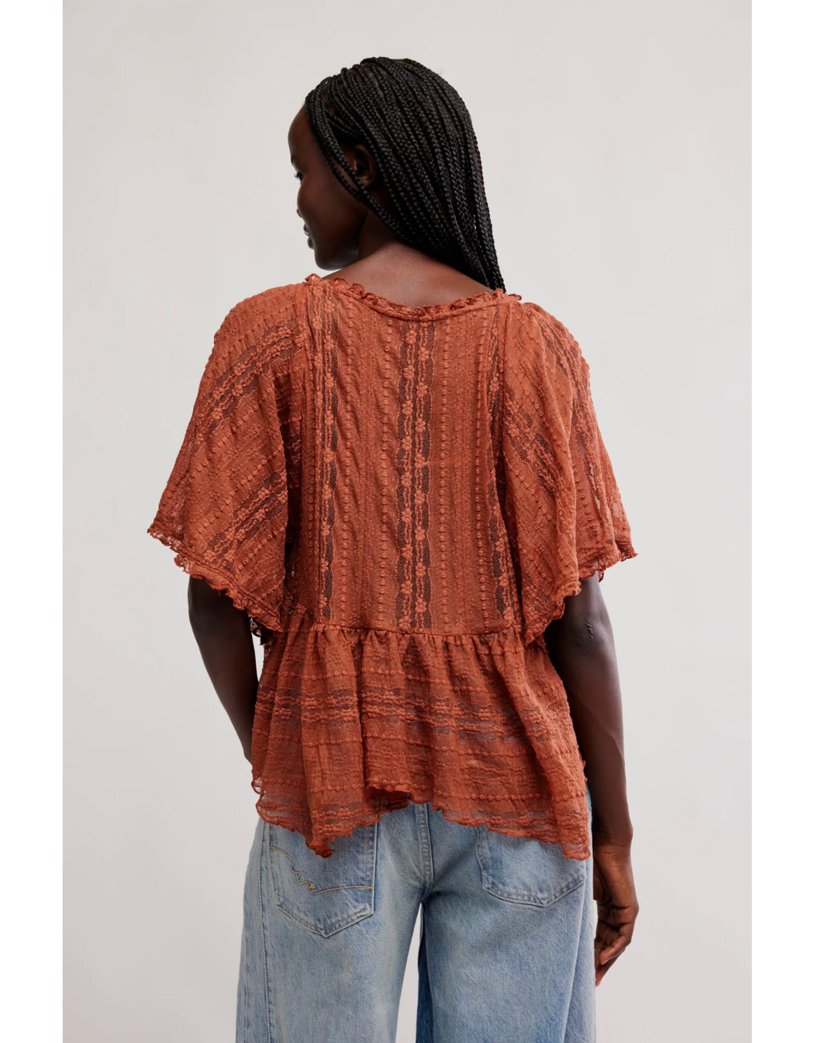 Free people Free People - In Your Dreams Lace Top (Toasted Cocoa)
