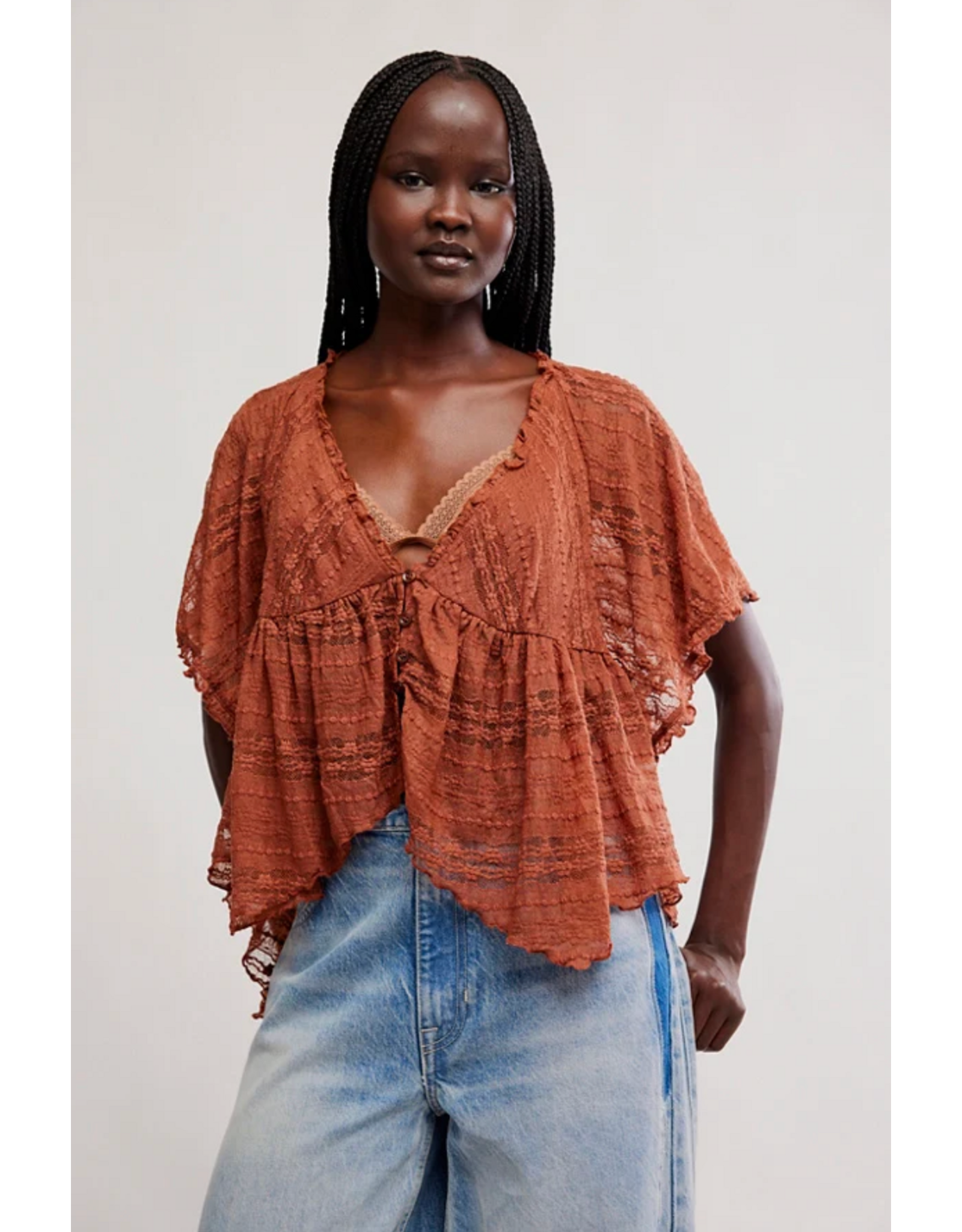 Free people Free People - In Your Dreams Lace Top (Toasted Cocoa)