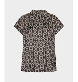 EsQualo EsQualo - Short Sleeve  Blouse (Warm Cacao)