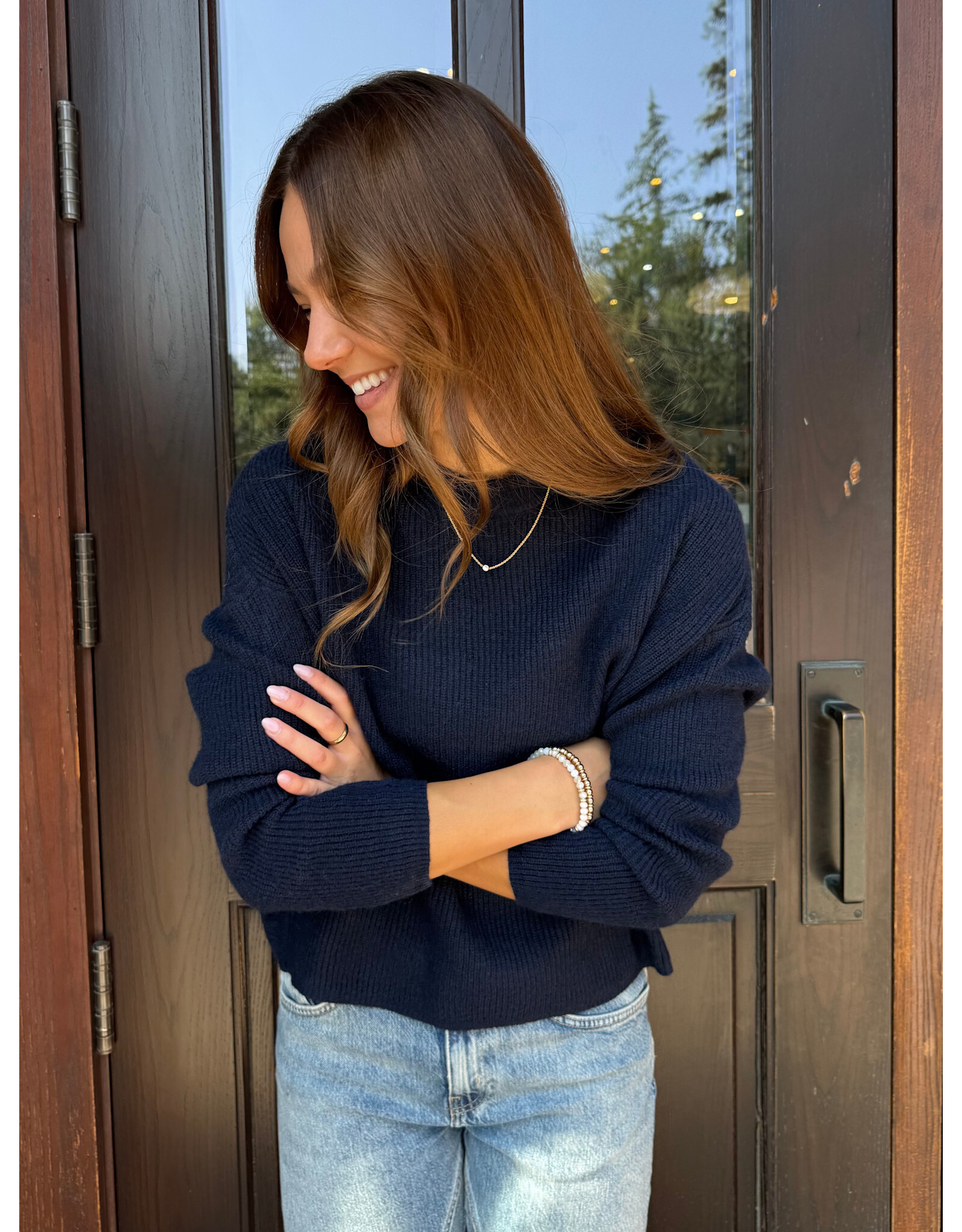 RD Style RD Style - Maheen Long Sleeve Crew (Navy)
