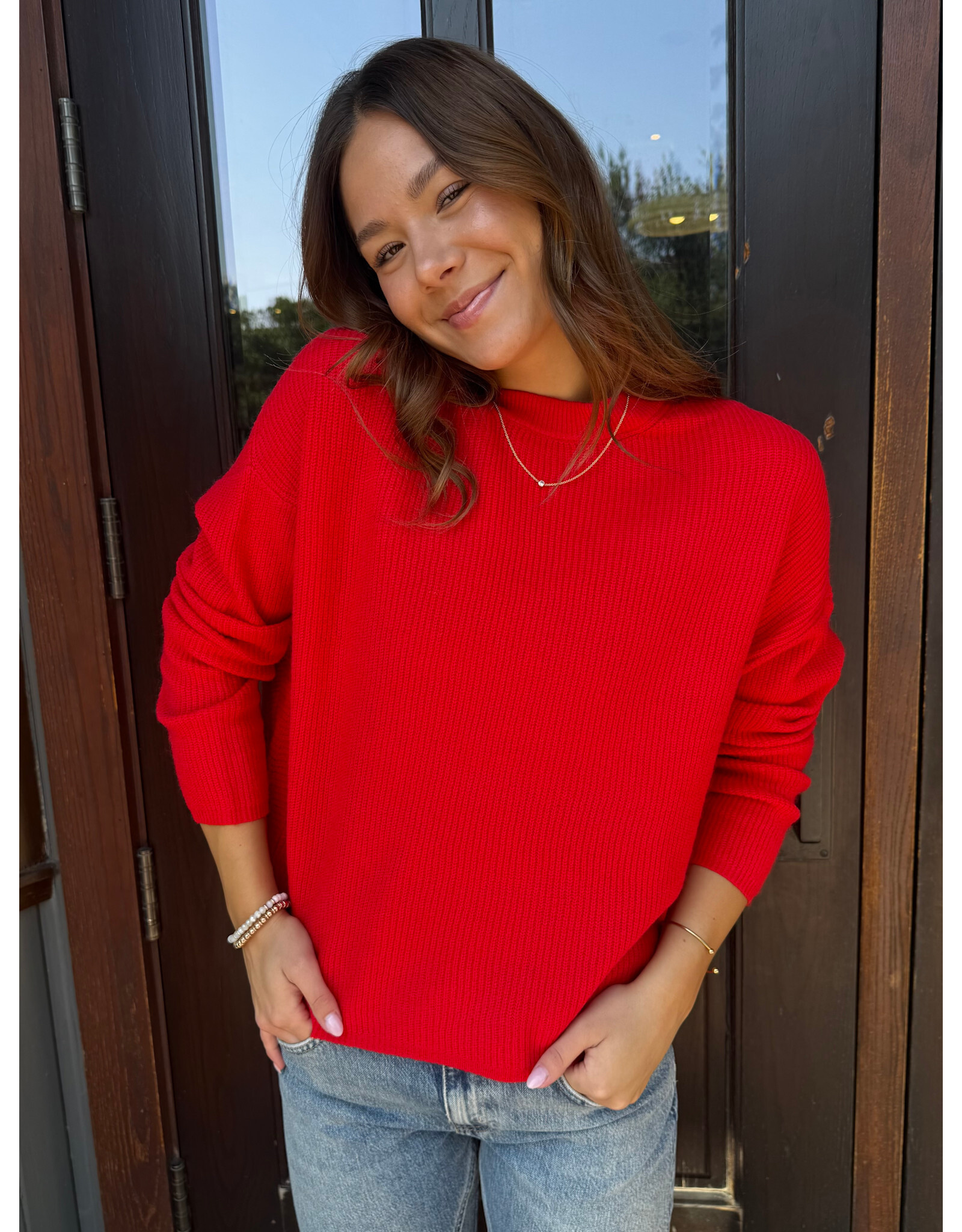 RD Style RD Style - Maheen Long Sleeve Crew (Red)