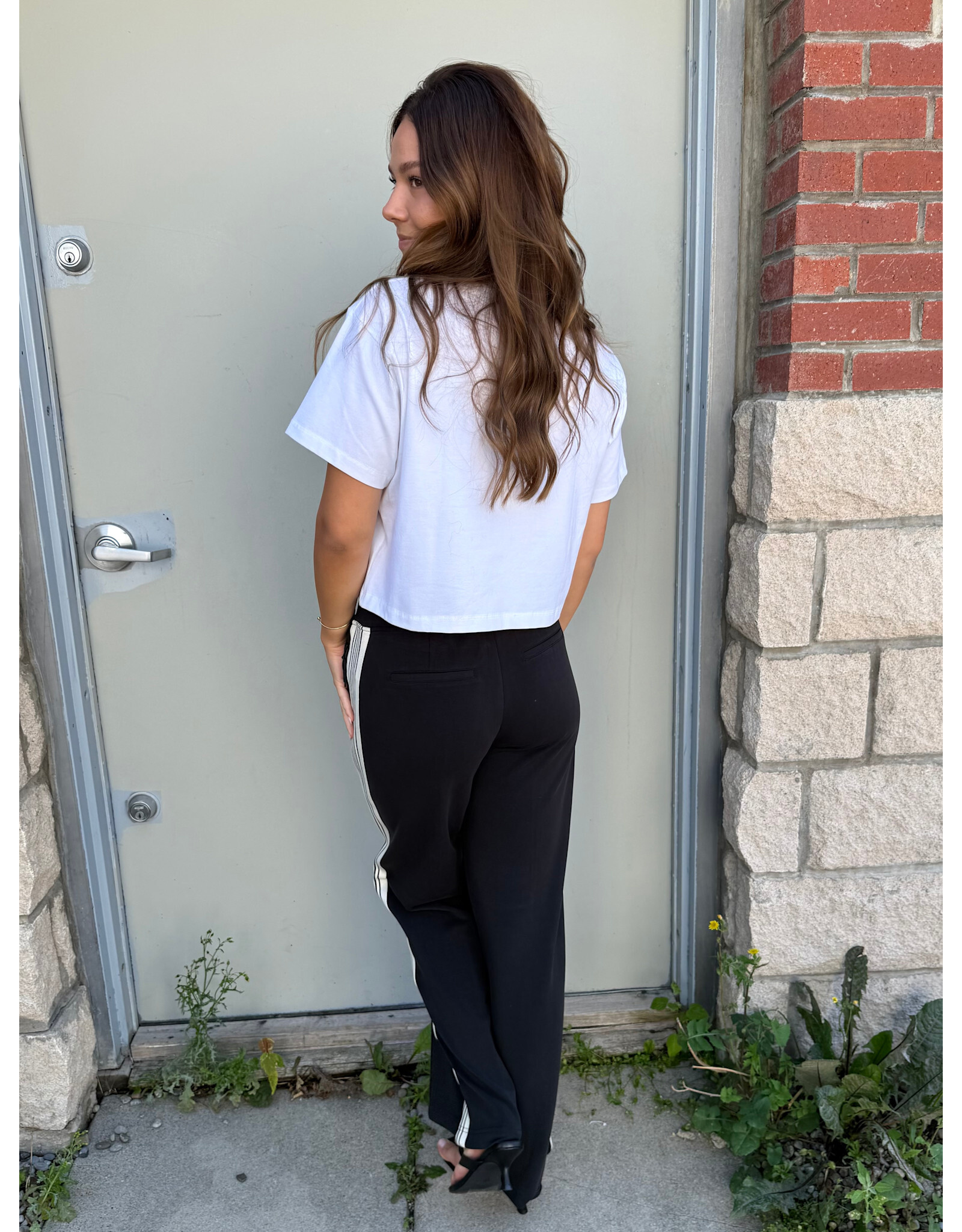 EsQualo EsQualo - Trousers with Tape Trim (Black)