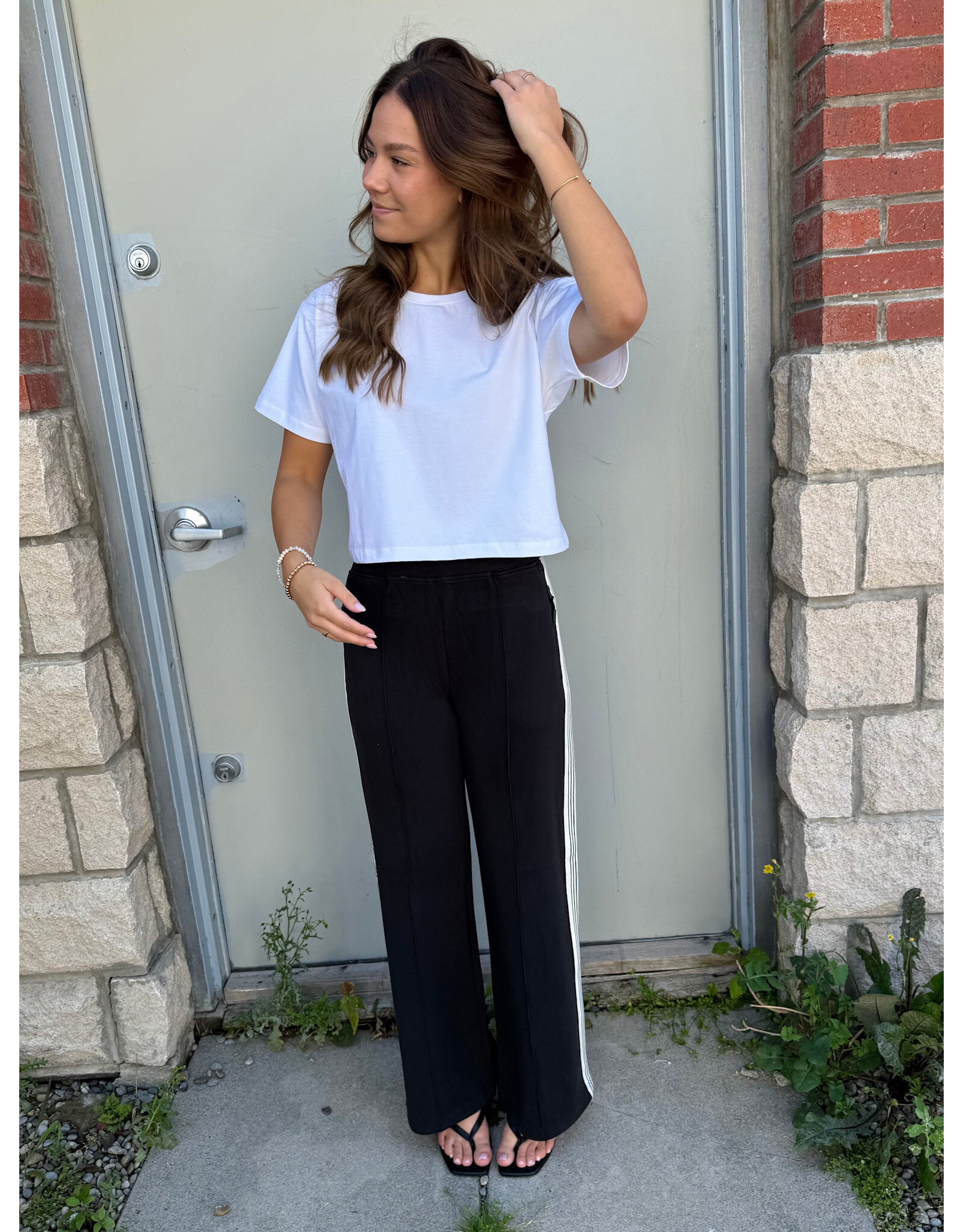 EsQualo EsQualo - Trousers with Tape Trim (Black)
