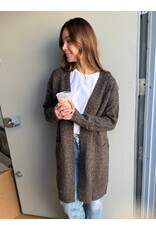 Papillon Papillon - Open Cardigan with Pockets (Brown)