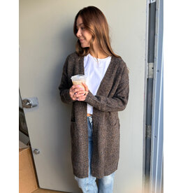 Papillon Papillon - Open Cardigan with Pockets (Brown)
