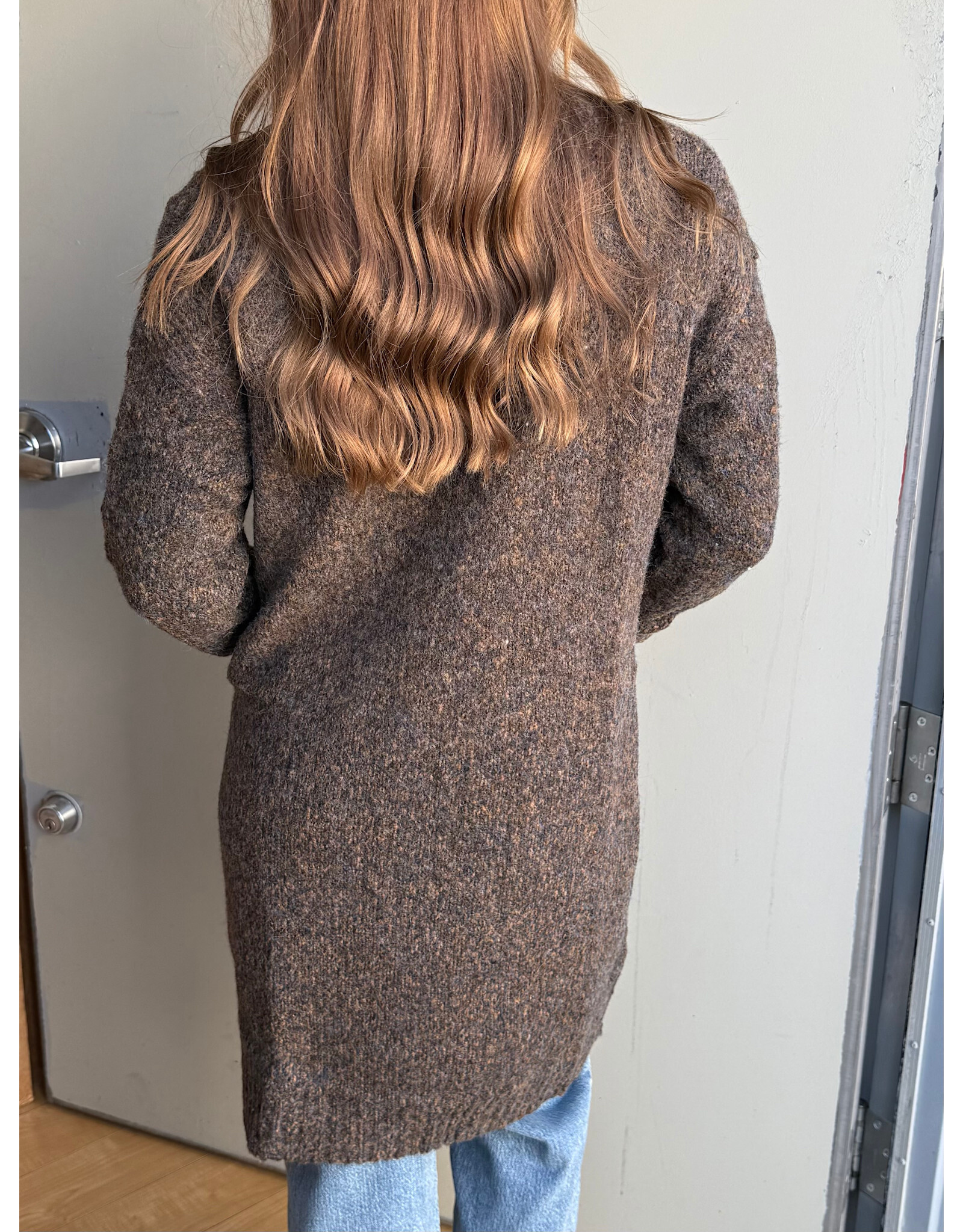 Papillon Papillon - Open Cardigan with Pockets (Brown)
