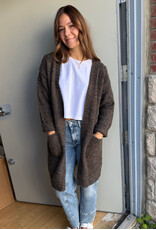 Papillon Papillon - Open Cardigan with Pockets (Brown)