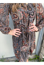 Papillon Papillon - Paisley Print Long Sleeve Dress