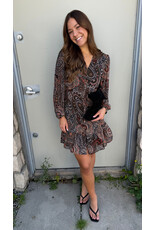 Papillon Papillon - Paisley Print Long Sleeve Dress