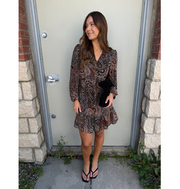 Papillon Papillon - Paisley Print Long Sleeve Dress