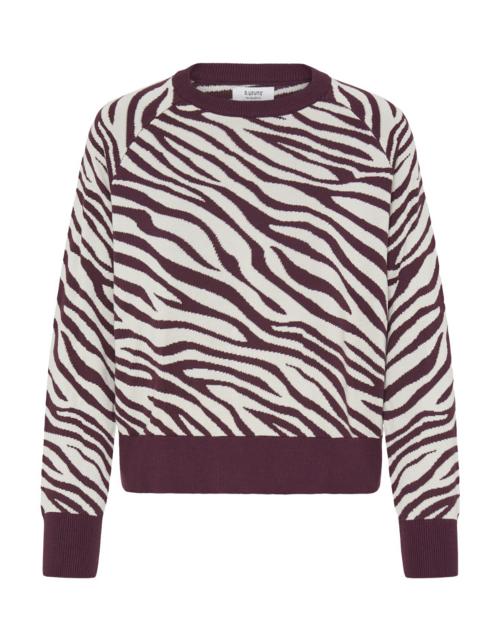b.young b.young - Morla Crewneck Jacquard Pullover (Animal Print)