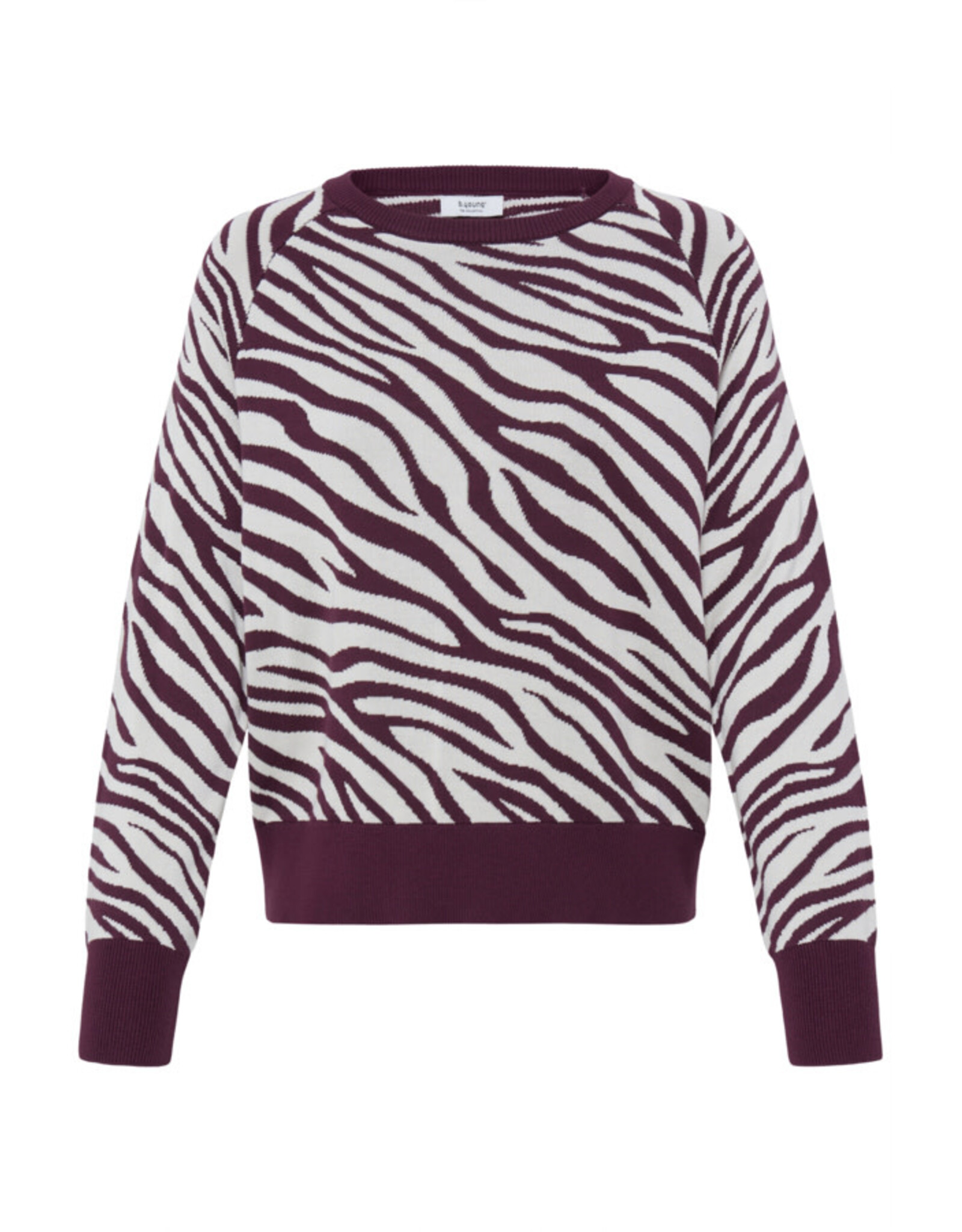 b.young b.young - Morla Crewneck Jacquard Pullover (Animal Print)