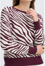 b.young b.young - Morla Crewneck Jacquard Pullover (Animal Print)