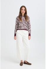b.young b.young - Morla Crewneck Jacquard Pullover (Animal Print)