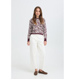 b.young b.young - Morla Crewneck Jacquard Pullover (Animal Print)