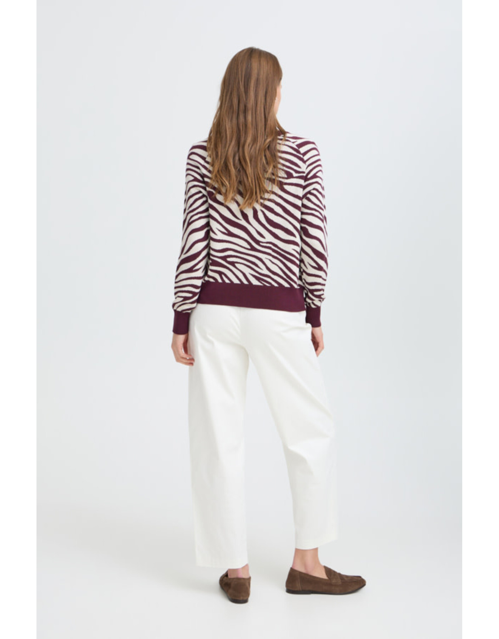 b.young b.young - Morla Crewneck Jacquard Pullover (Animal Print)