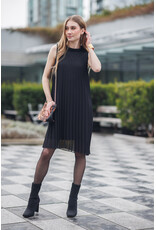 Papillon Papillon - Permanent Pleat Mock Neck Dress (Black)