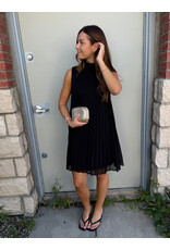 Papillon Papillon - Permanent Pleat Mock Neck Dress (Black)