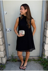 Papillon Papillon - Permanent Pleat Mock Neck Dress (Black)