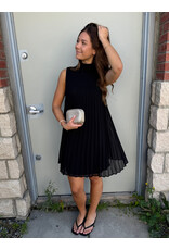 Papillon Papillon - Permanent Pleat Mock Neck Dress (Black)