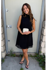 Papillon Papillon - Permanent Pleat Mock Neck Dress (Black)