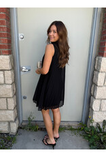 Papillon Papillon - Permanent Pleat Mock Neck Dress (Black)