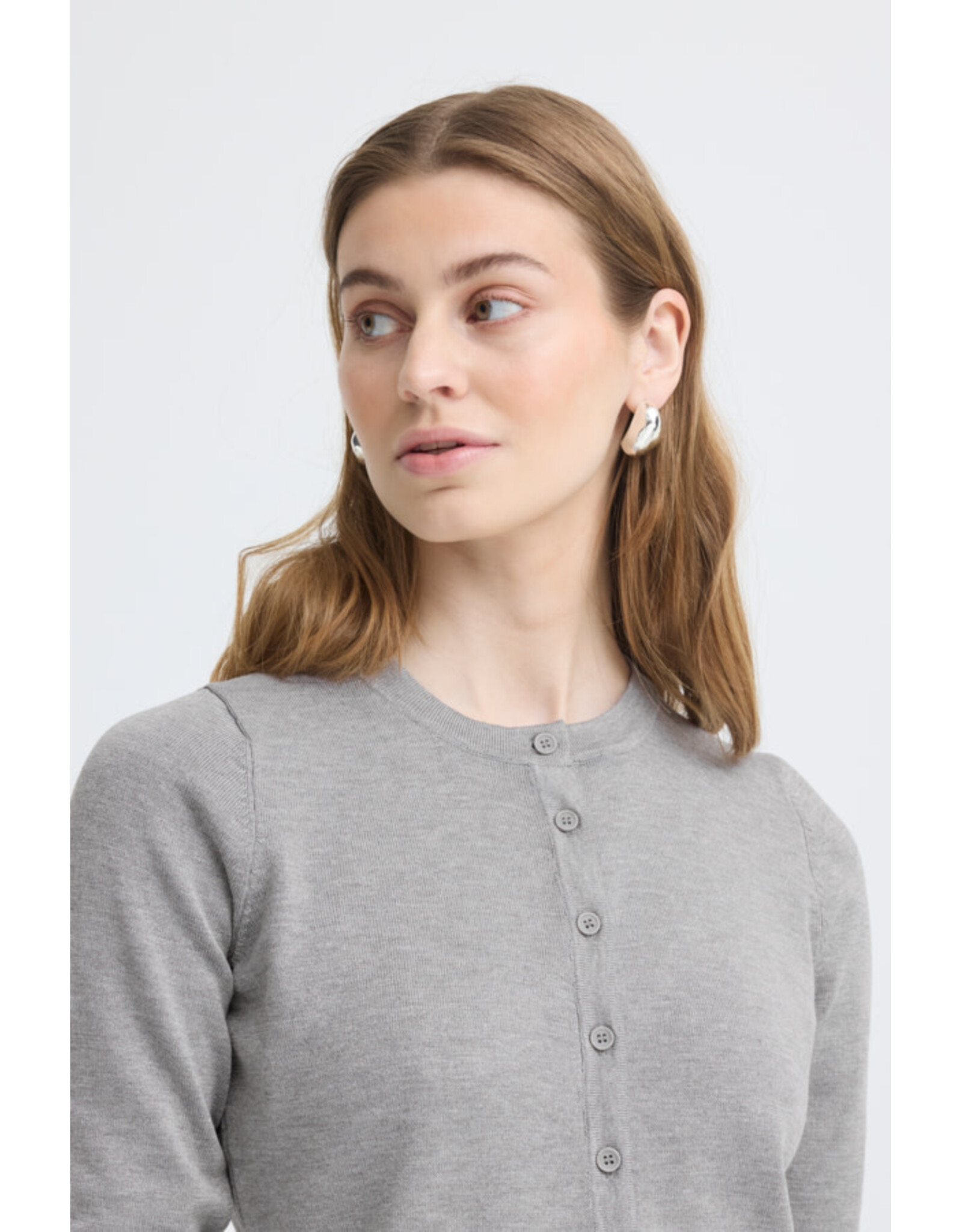 ICHI ICHI - Luls Cardigan (Light Grey Melange)