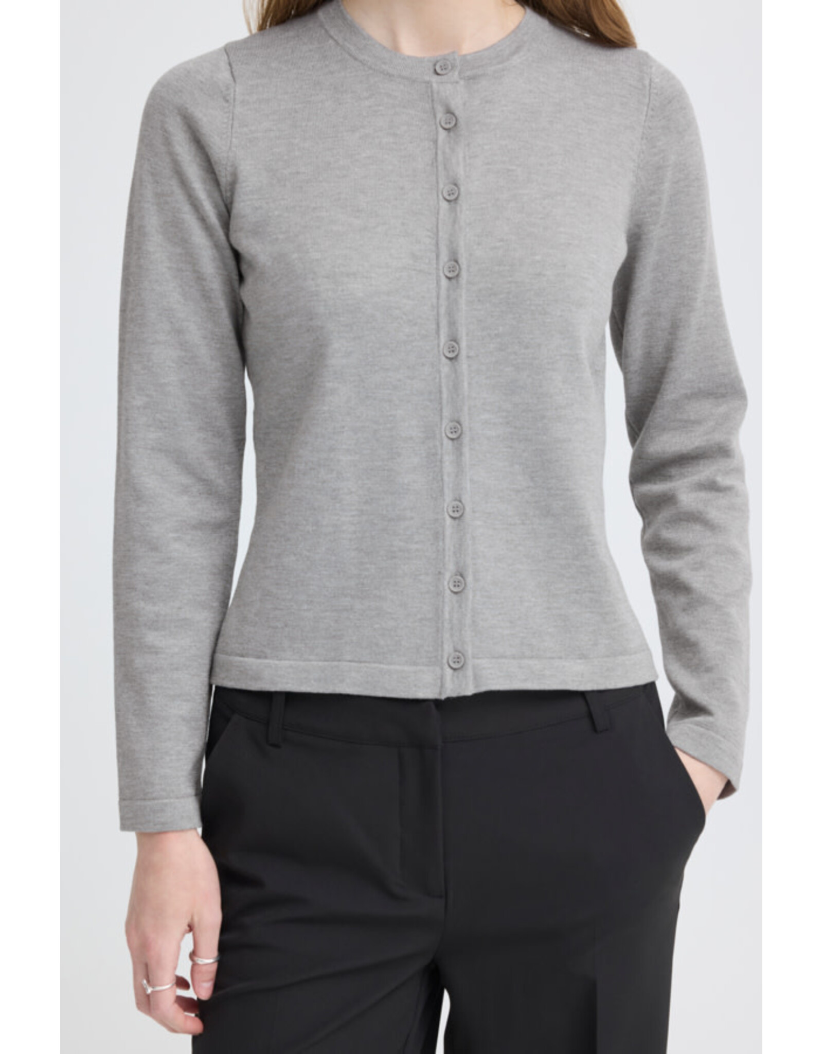 ICHI ICHI - Luls Cardigan (Light Grey Melange)